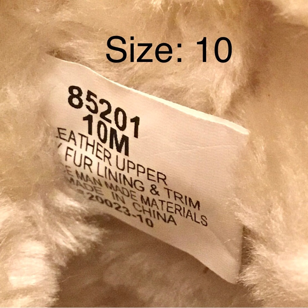 ๐ Minnetonka Brown Suede Faux Fur Moccasin Boot Size 10 Water/Stain Resistant - Picture 13 of 13